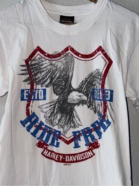 Harley-Davidson Ride Free Eagle Graphic T-Shirt Stafford Texas white